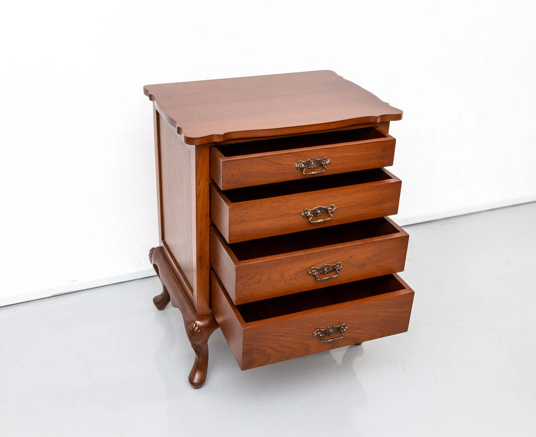 CUP-390 5L Pair of British Colonial Teakwood Bedside Tables l The Past Perfect Collection l Singapore