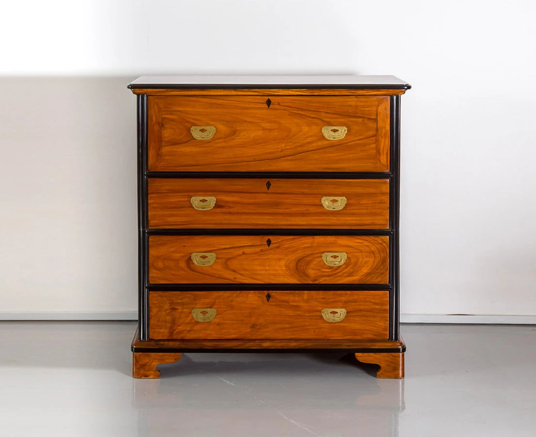 CUP-424 2L British Colonial Camphor & Ebony Secretaire Chest of Drawers l The Past Perfect Collection l Singapore