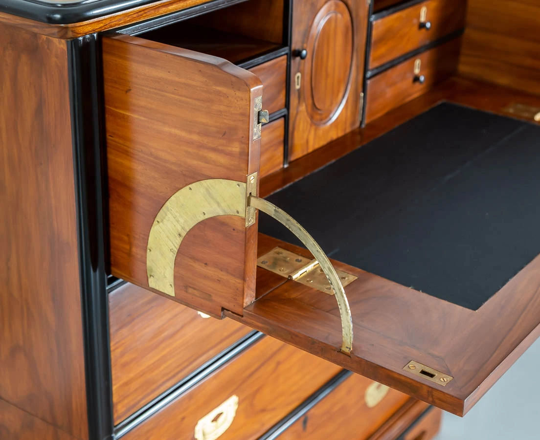 CUP-424 5L British Colonial Camphor & Ebony Secretaire Chest of Drawers l The Past Perfect Collection l Singapore