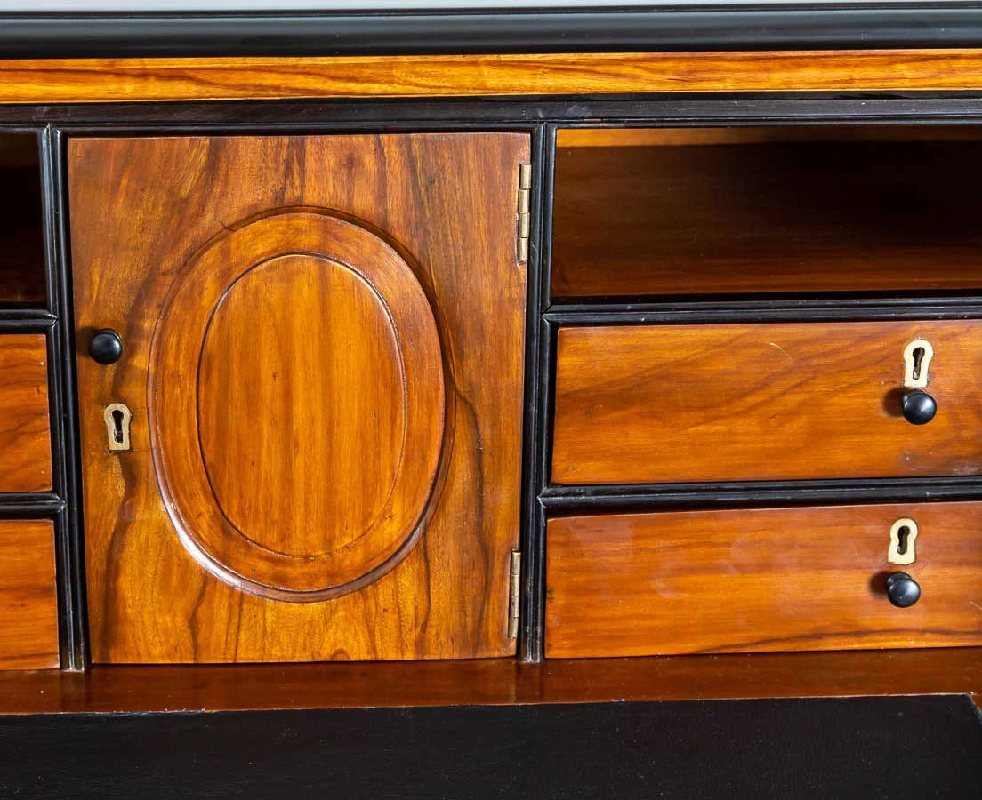 CUP-424 6L British Colonial Camphor & Ebony Secretaire Chest of Drawers l The Past Perfect Collection l Singapore