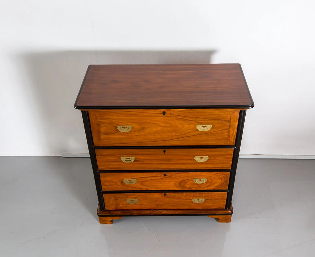 CUP-424 8L British Colonial Camphor & Ebony Secretaire Chest of Drawers l The Past Perfect Collection l Singapore