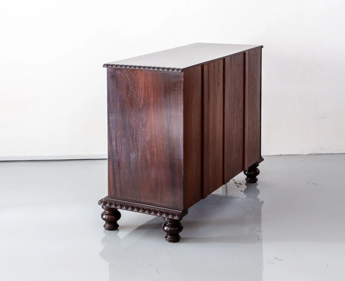 CUP-441 3L Anglo-Indian Rosewood Chest of Drawers with Sunburst l The Past Perfect Collection l Singapore