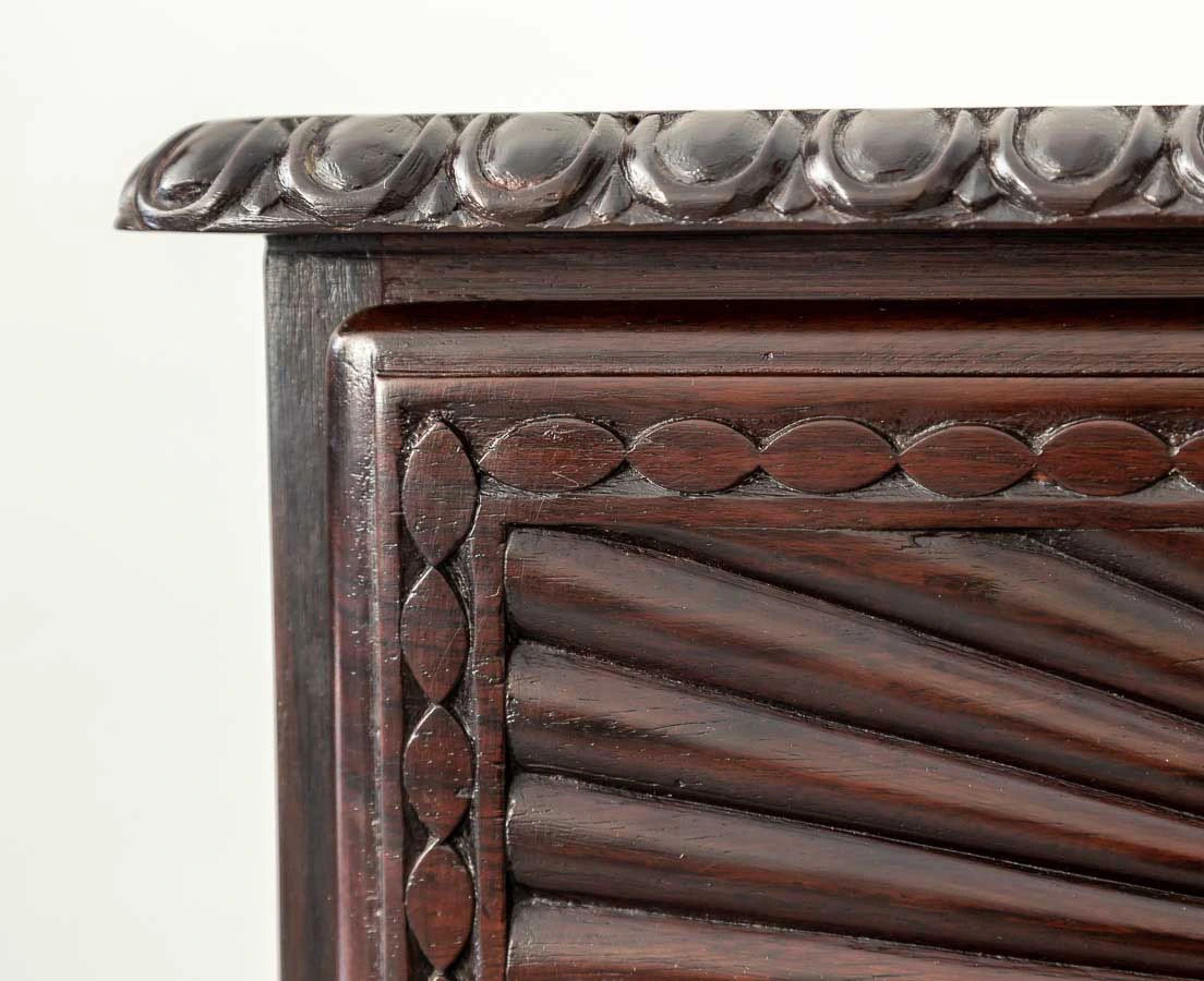 CUP-441 5L Anglo-Indian Rosewood Chest of Drawers with Sunburst l The Past Perfect Collection l Singapore