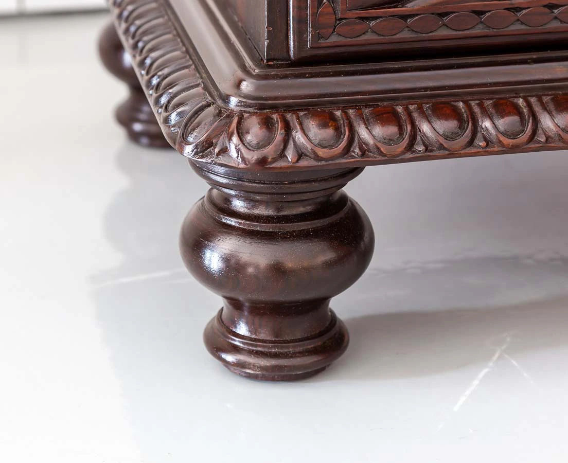 CUP-441 7L Anglo-Indian Rosewood Chest of Drawers with Sunburst l The Past Perfect Collection l Singapore