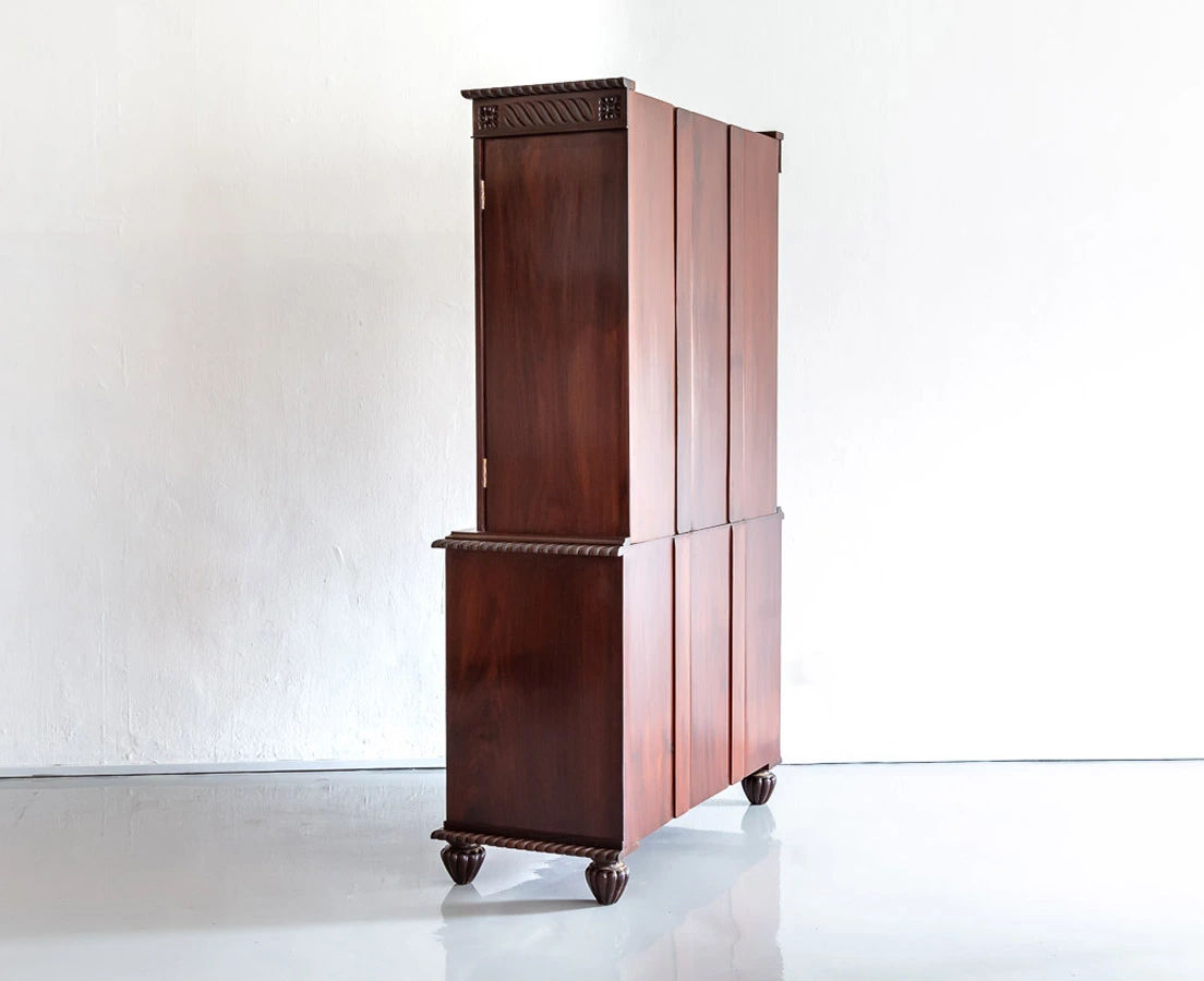 CUP-447 3L Anglo-Indian Rosewood Linen Press l The Past Perfect Collection l Singapore