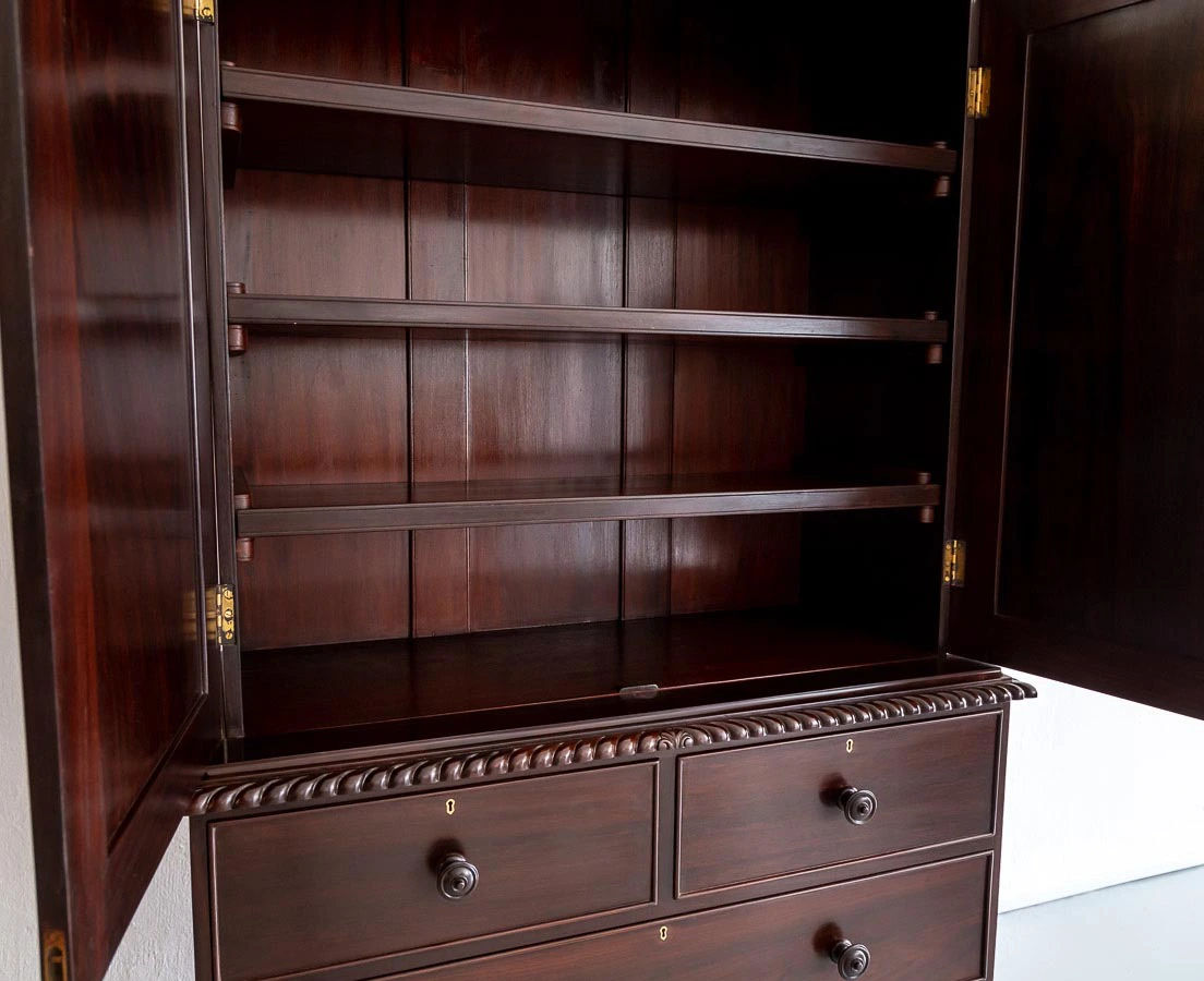 CUP-447 5L Anglo-Indian Rosewood Linen Press l The Past Perfect Collection l Singapore