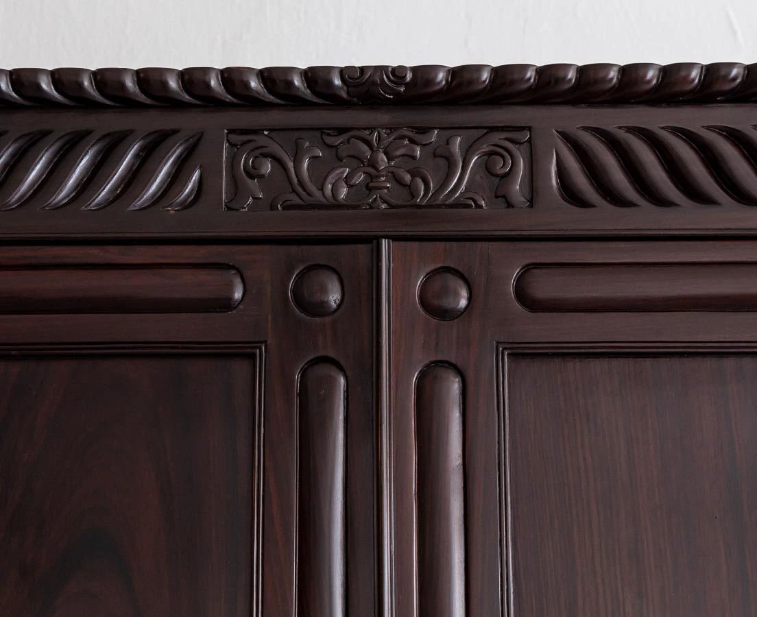 CUP-447 7L Anglo-Indian Rosewood Linen Press l The Past Perfect Collection l Singapore