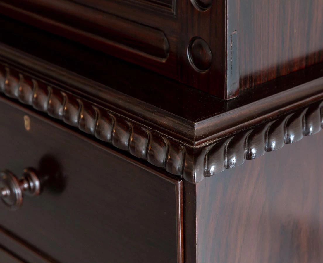 CUP-447 8L Anglo-Indian Rosewood Linen Press l The Past Perfect Collection l Singapore