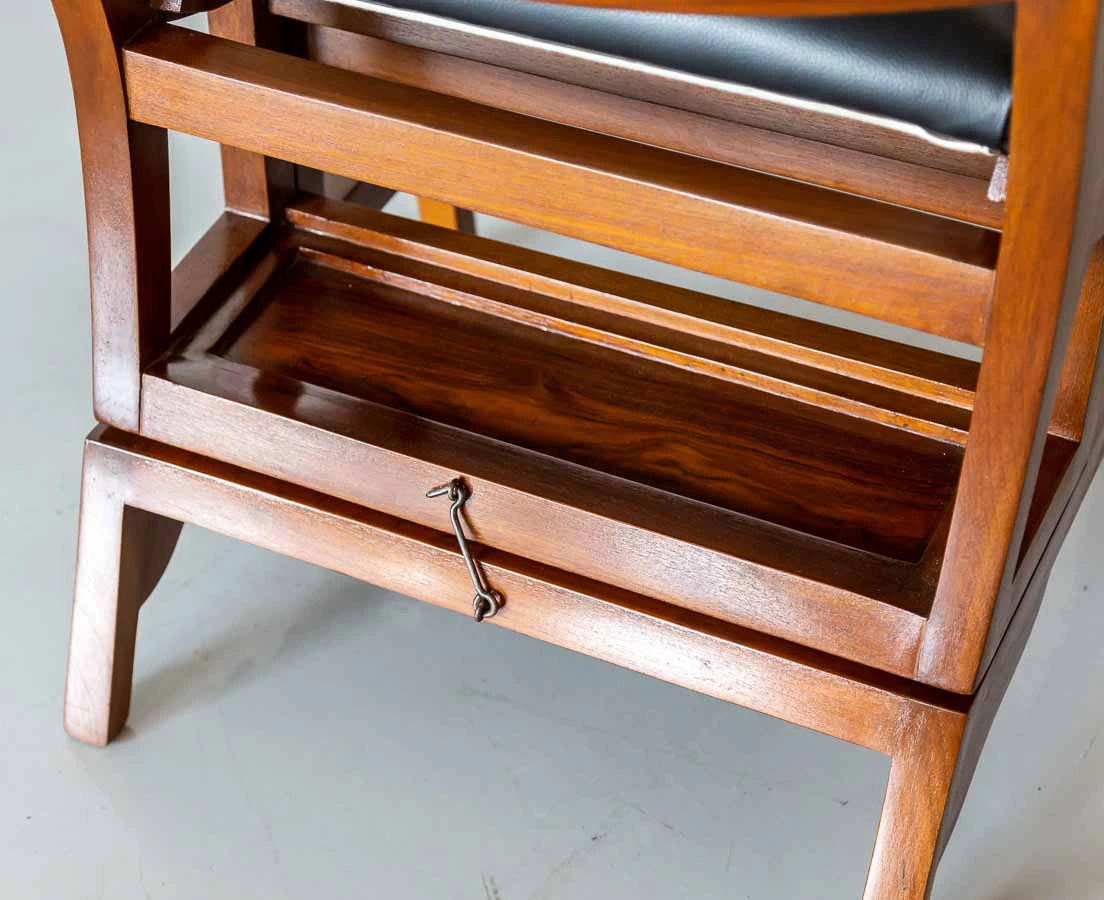 Anglo-Indian Teakwood Library Ladder Chair l The Past Perfect Collection l Singapore