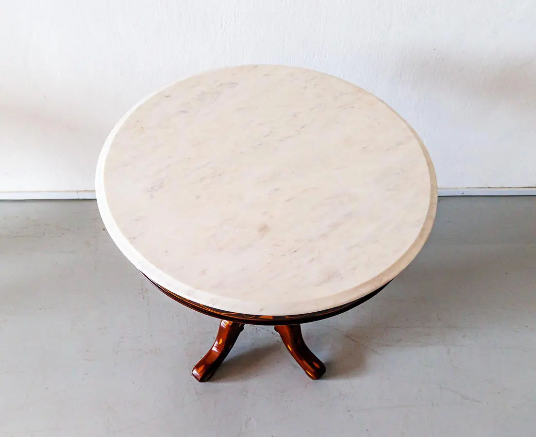 Antique Side Tables - Portuguese Colonial Rosewood Side Table with Inlay - The Past Perfect Collection - Singapore