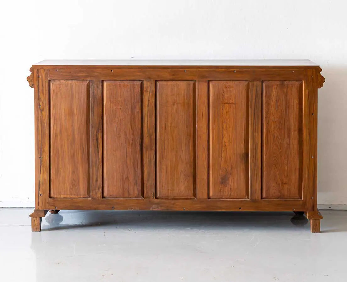 Antique Sideboards - British Colonial Teakwood Sideboard - The Past Perfect Collection