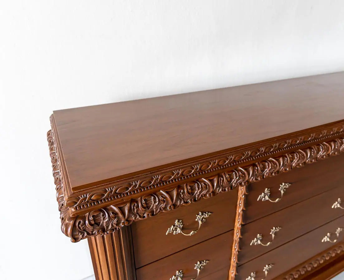 Antique Sideboards - British Colonial Teakwood Sideboard - The Past Perfect Collection