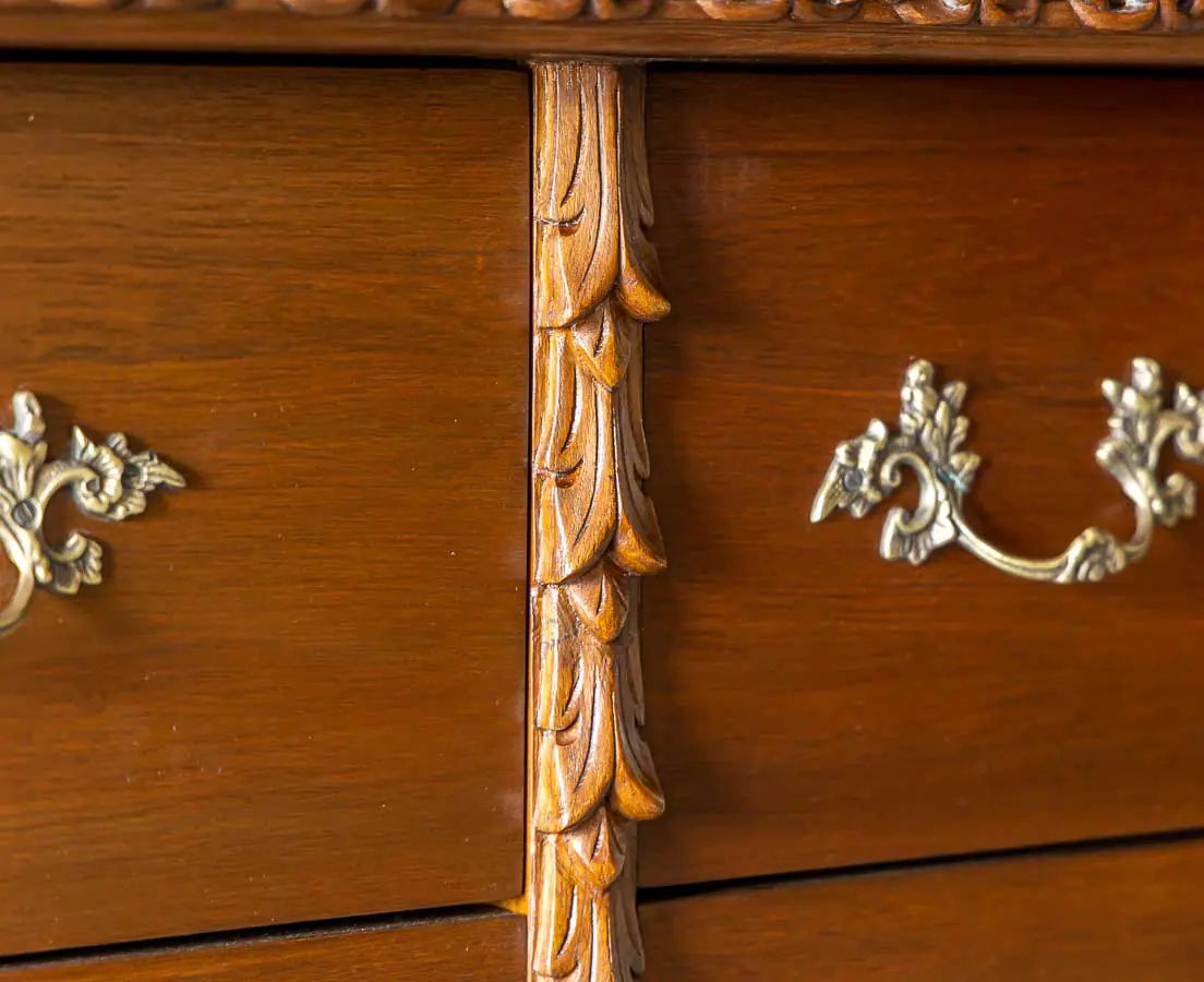 Antique Sideboards - British Colonial Teakwood Sideboard - The Past Perfect Collection