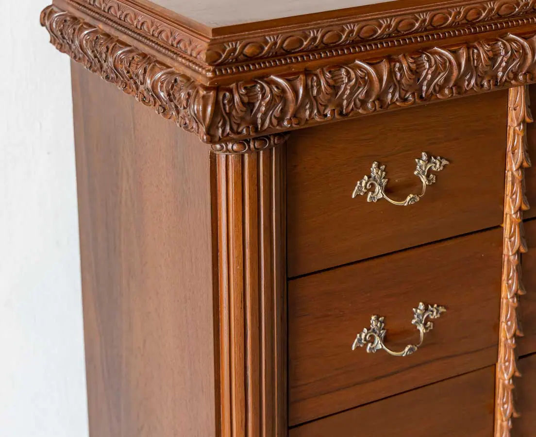 Antique Sideboards - British Colonial Teakwood Sideboard - The Past Perfect Collection