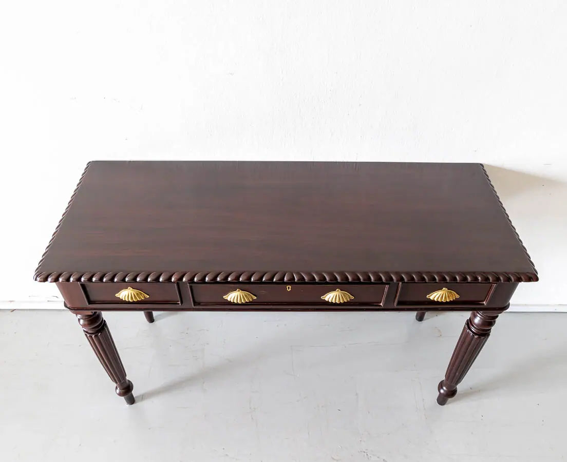 Antique Desks - British Colonial Rosewood Writing Table - The Past Perfect Collection Singapore