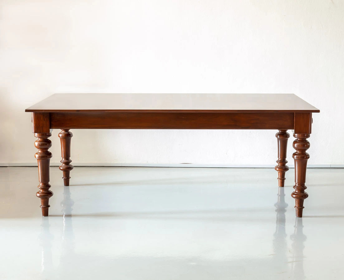 TAB-412 1L Anglo-Indian Teakwood Campaign Dining Table l The Past Perfect Collection l Singapore