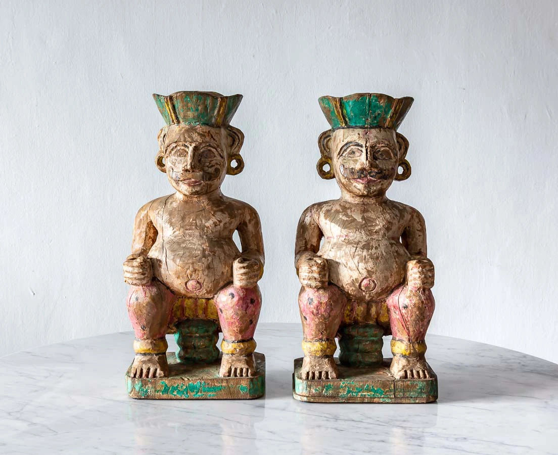 VAR-170 1L Pair of Teakwood Guardians l The Past Perfect Collection l Singapore