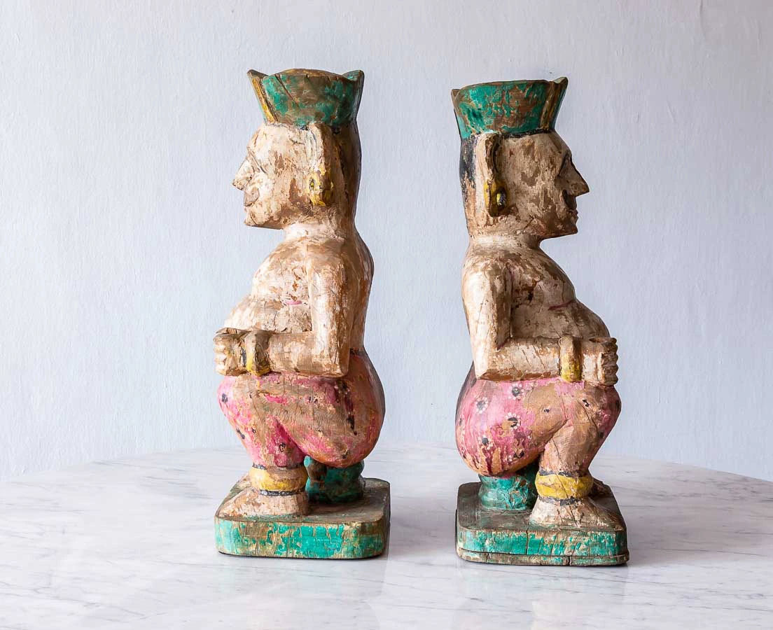 VAR-170 3L Pair of Teakwood Guardians l The Past Perfect Collection l Singapore