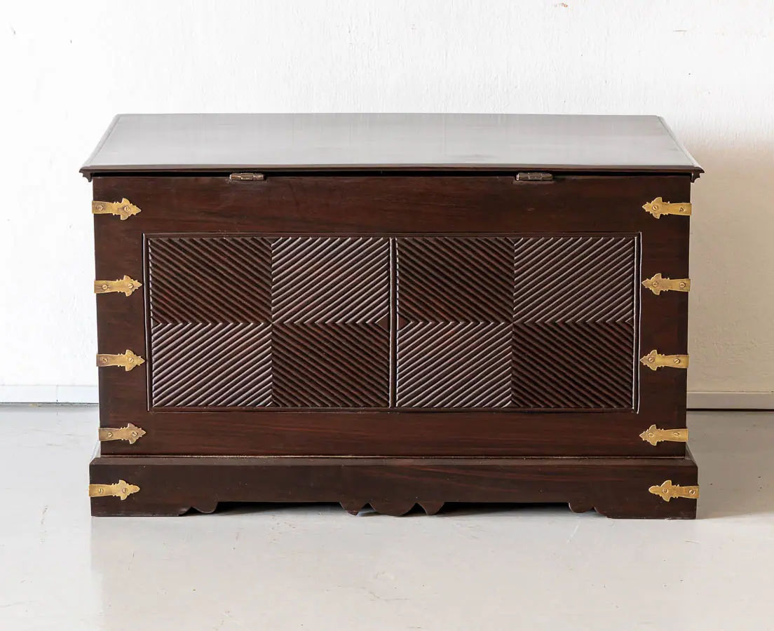 Antique Chests - Portuguese Colonial Rosewood Malabar Chest - The Past Perfect Collection - Singapore