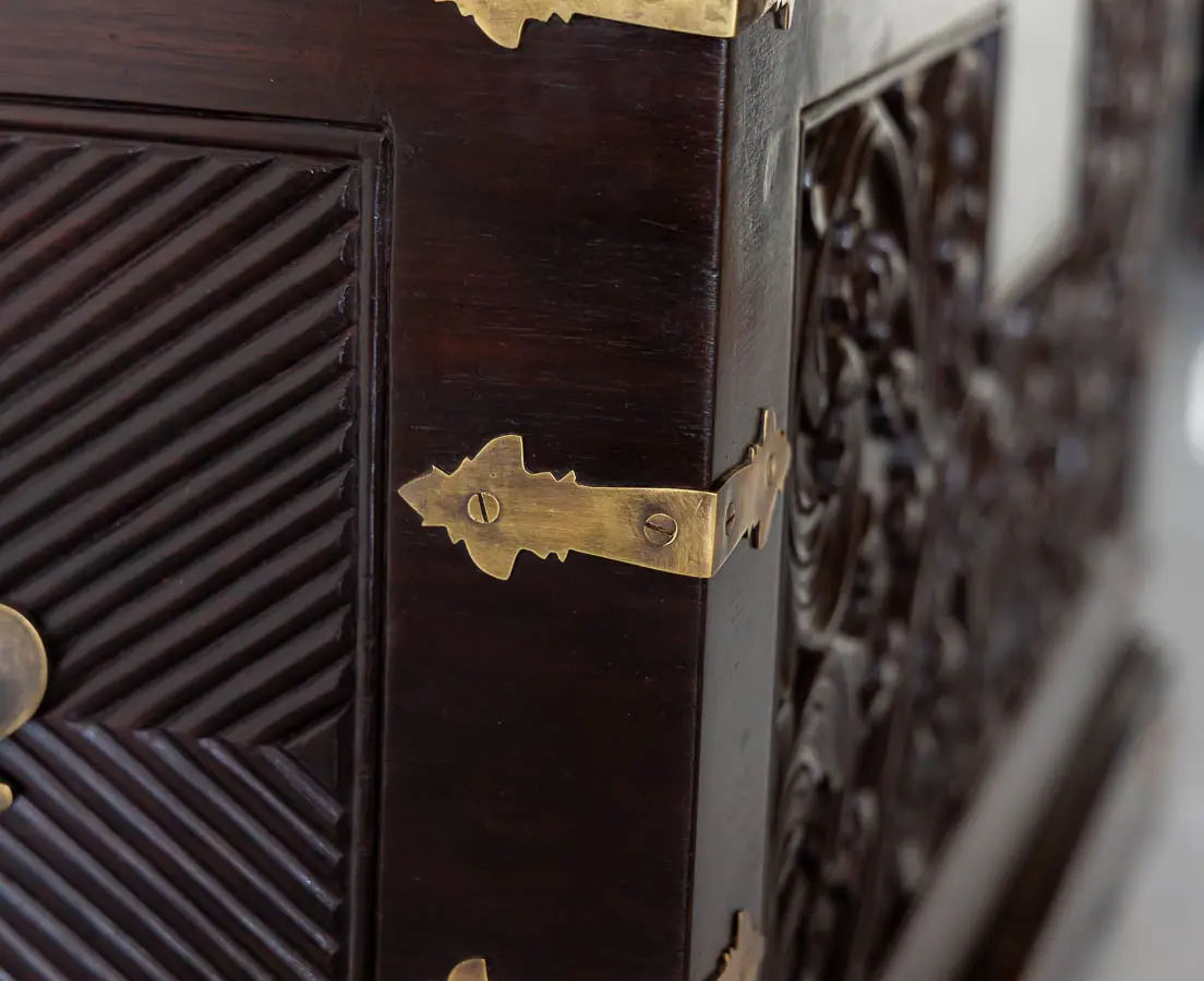 Antique Chests - Portuguese Colonial Rosewood Malabar Chest - The Past Perfect Collection - Singapore