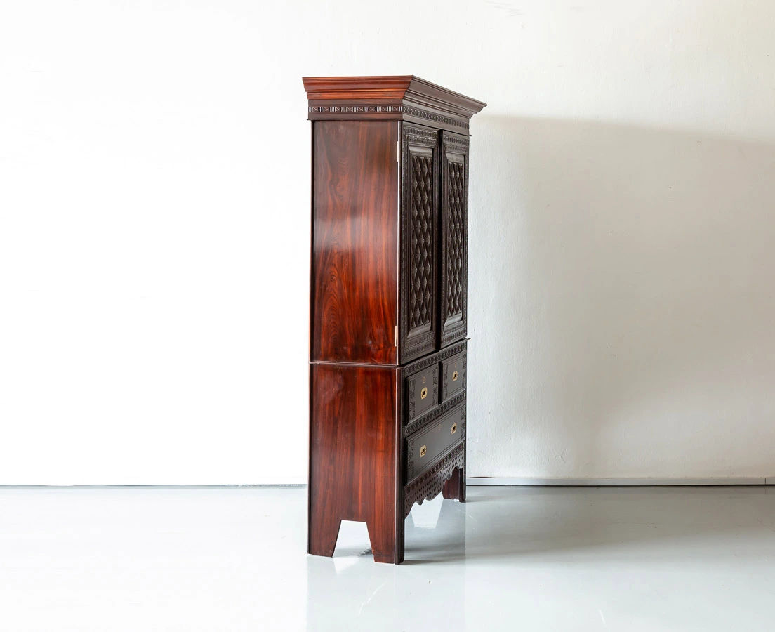 CUP-499 9L Portuguese Colonial Rosewood Cupboard l The Past Perfect Collection l Singapore