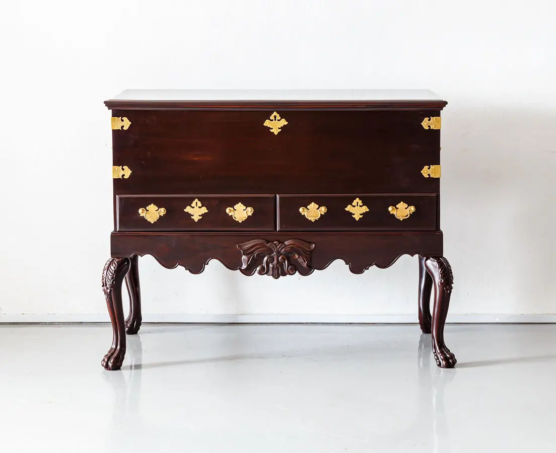 Antique Chests - British Colonial Rosewood Chest on Stand - The Past Perfect Collection - Singapore