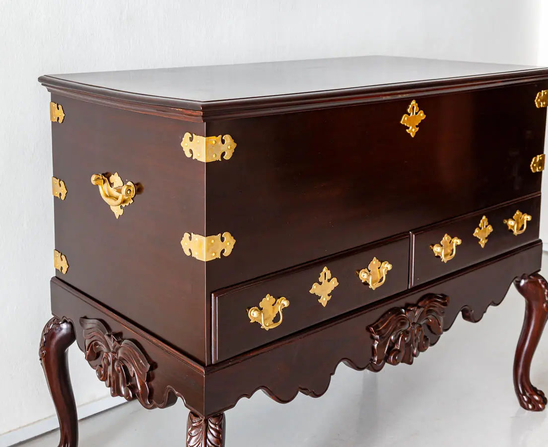 Antique Chests - British Colonial Rosewood Chest on Stand - The Past Perfect Collection - Singapore