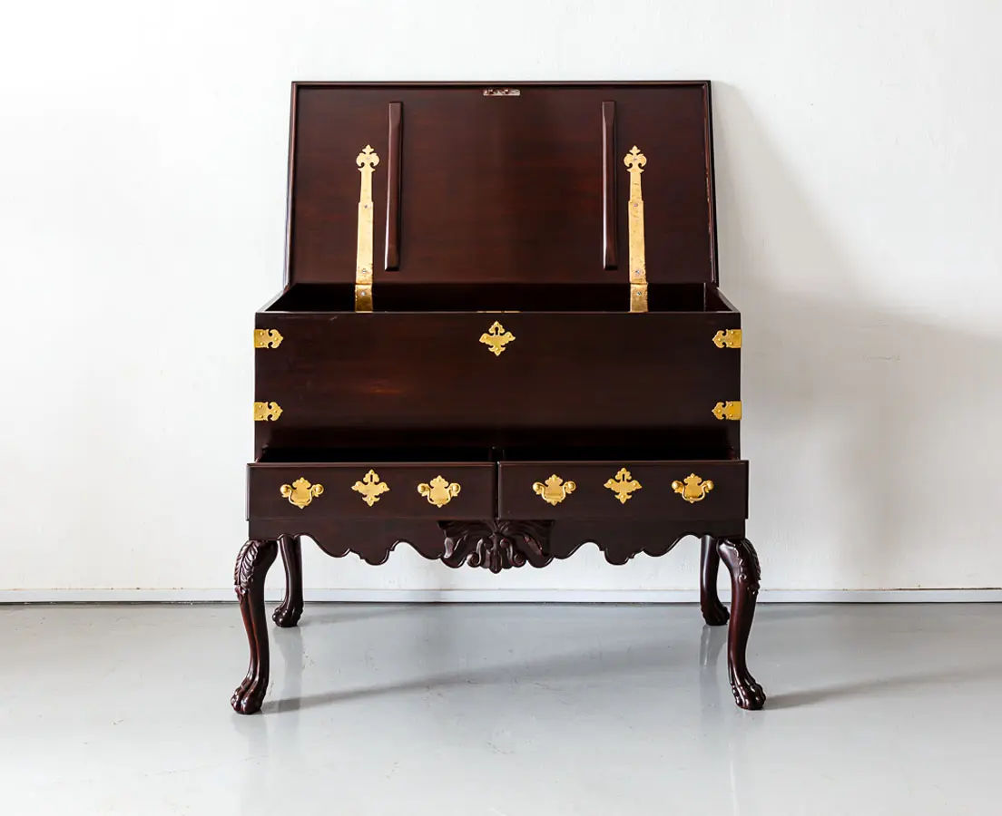 Antique Chests - British Colonial Rosewood Chest on Stand - The Past Perfect Collection - Singapore