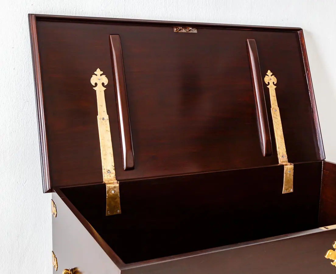 Antique Chests - British Colonial Rosewood Chest on Stand - The Past Perfect Collection - Singapore