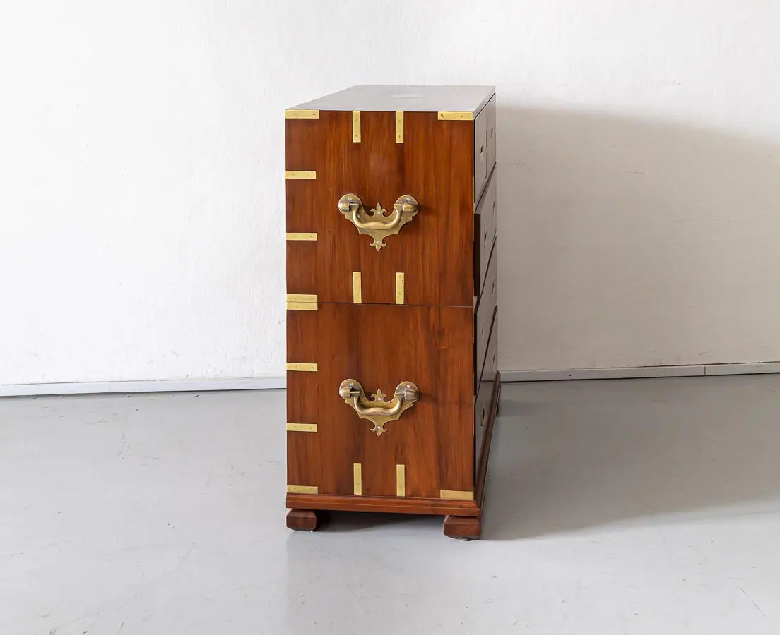Antique Chests of Drawers - British Colonial Teakwood Chest of Drawers - The Past Perfect Collection - Singapore