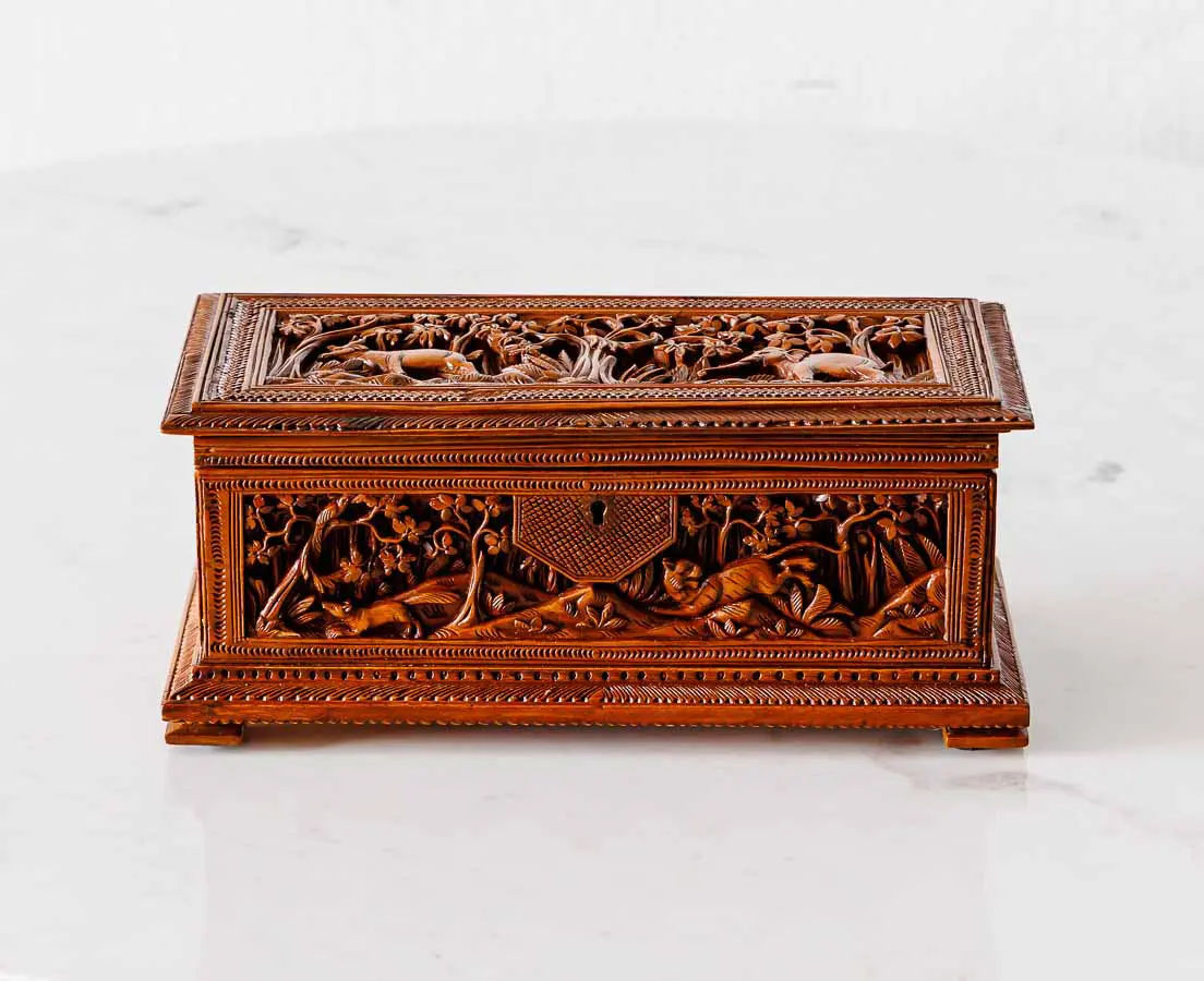 Antique Boxes - British Colonial cedarwood Box - The Past Perfect Collection - Singapore