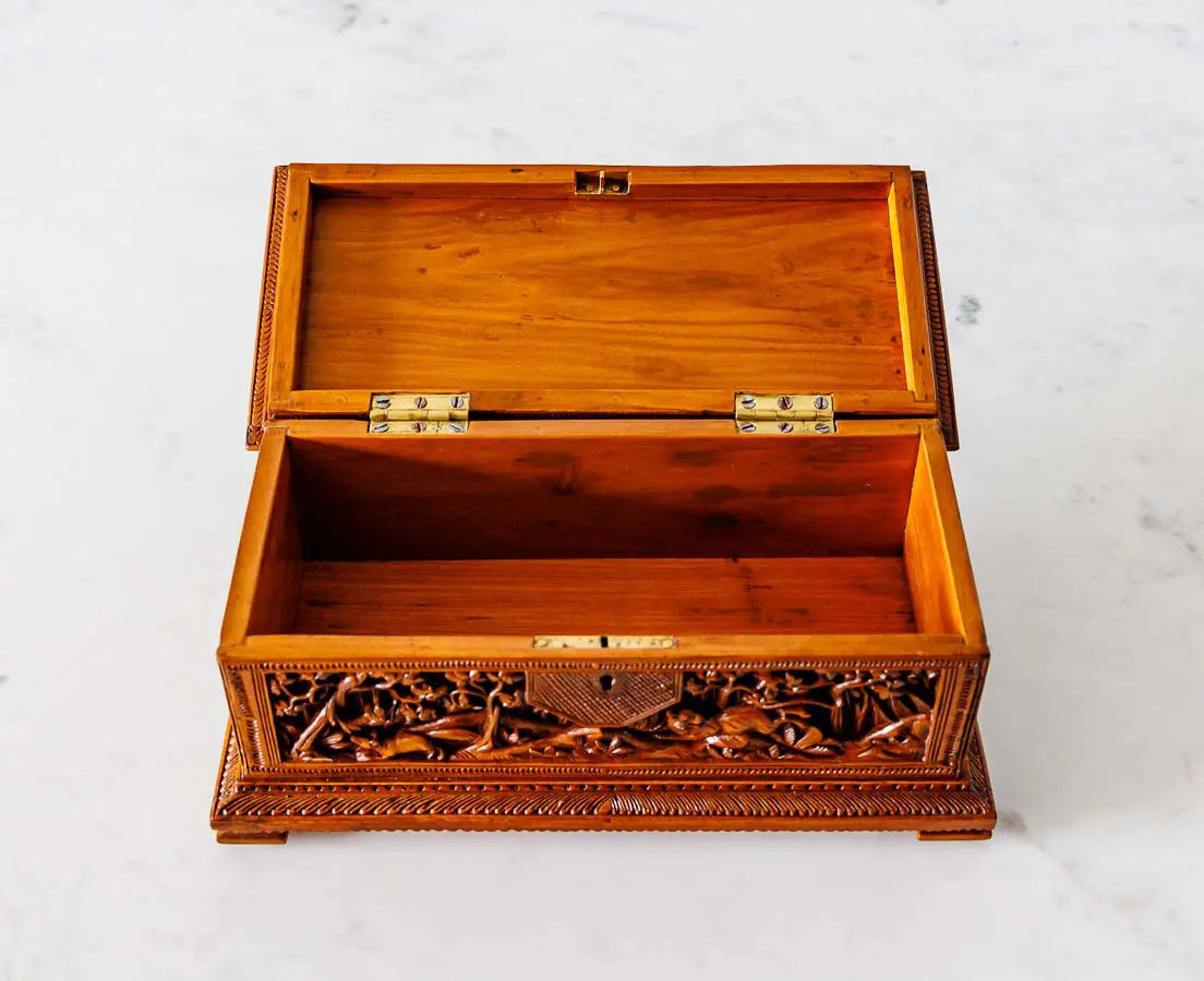 Antique Boxes - British Colonial cedarwood Box - The Past Perfect Collection - Singapore