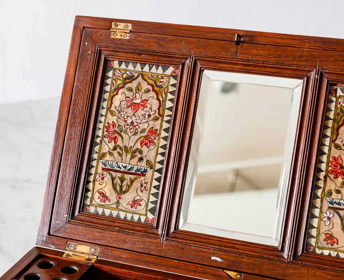 Antique Boxes - British Colonial Rosewood Dressing Box - The Past Perfect Collection - Singapore