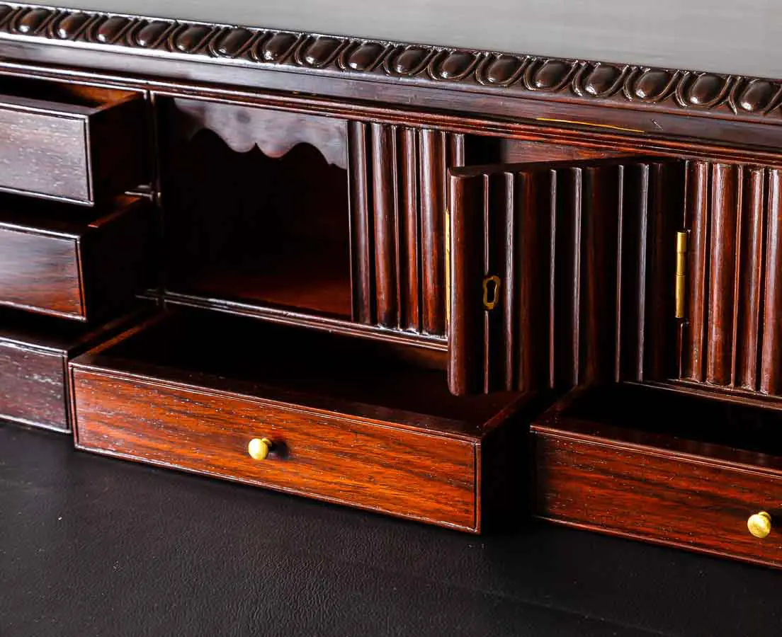 British Colonial Rosewood Secretaire Chest of Drawers - The Past Perfect Collection - Singapore