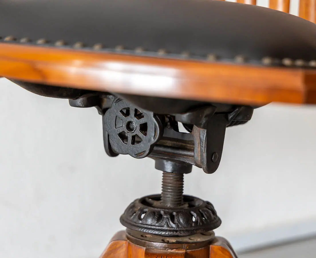 Antique Chairs - British Colonial Teakwood Desk Chair - The past Perfect collection - Singapore