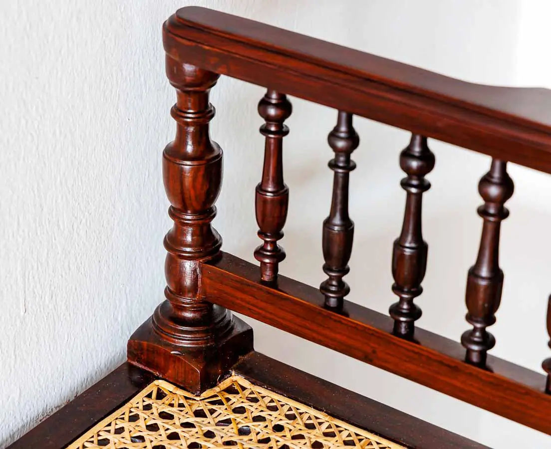 Antique Beds - British Colonial Rosewood Daybed - The Past Perfect Collection - Singapore