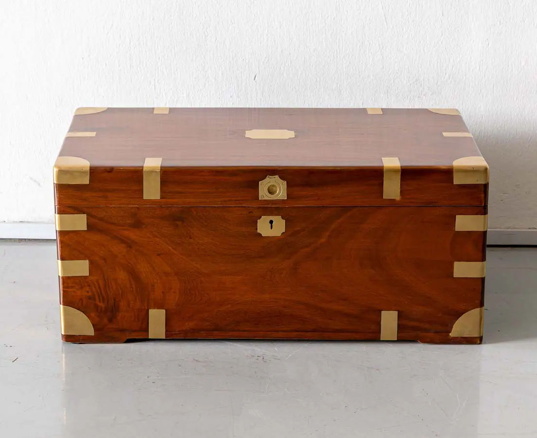 Antique Chests - British Colonial Camphor Travel Chest - The Past Perfect Collection - Singapore
