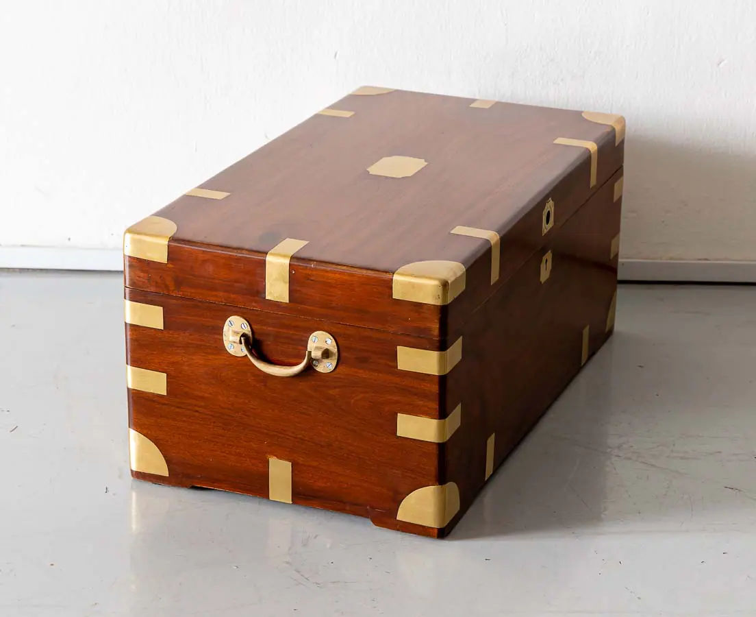 Antique Chests - British Colonial Camphor Travel Chest - The Past Perfect Collection - Singapore