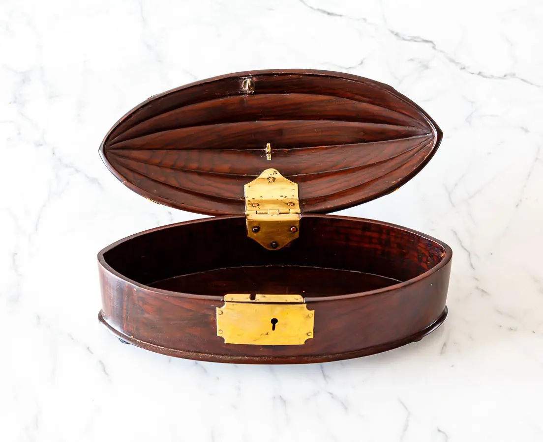 Antique Boxes - British Colonial Oval Trinket Box - The Past Perfect Collection - Singapore