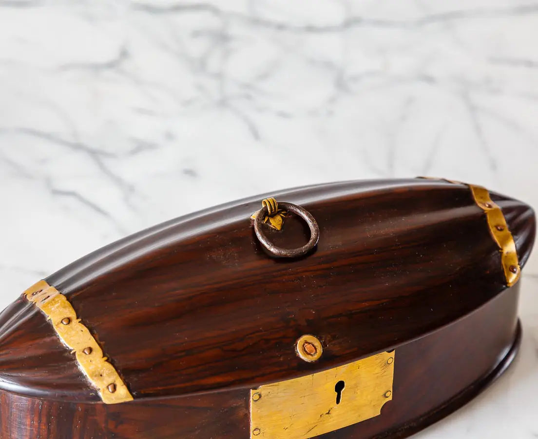 Antique Boxes - British Colonial Oval Trinket Box - The Past Perfect Collection - Singapore