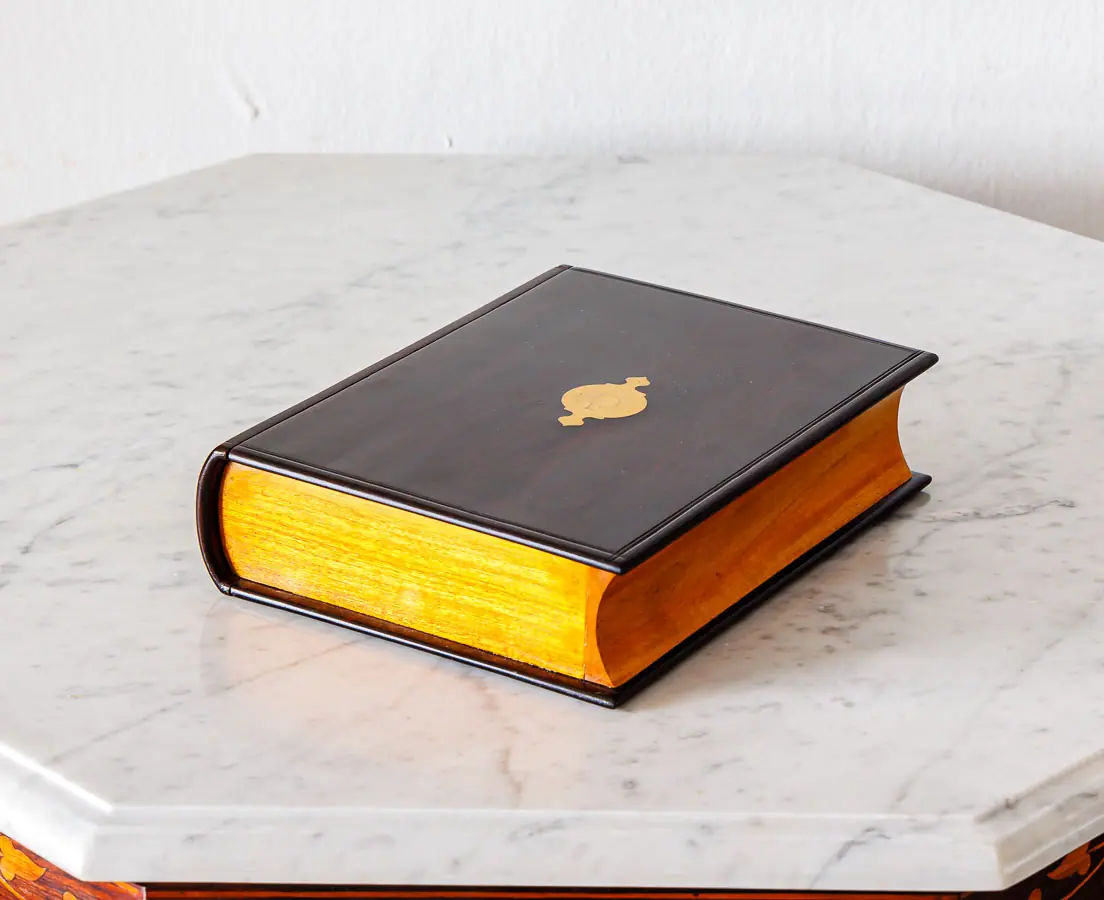 Antique Boxes - British Colonial Rosewood Book Box -The Past Perfect Collection - Singapore