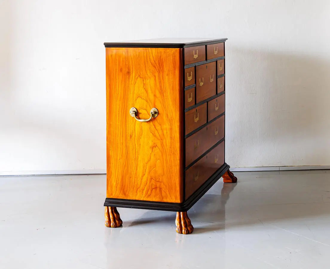 Antique Chests - British Colonial Camphor Secretaire Chest of Drawers - The Past Perfect Collection - Singapore
