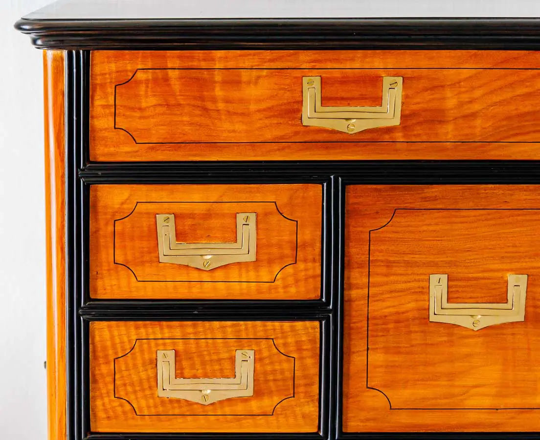 Antique Chests - British Colonial Camphor Secretaire Chest of Drawers - The Past Perfect Collection - Singapore