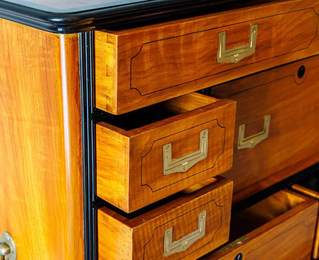 Antique Chests - British Colonial Camphor Secretaire Chest of Drawers - The Past Perfect Collection - Singapore