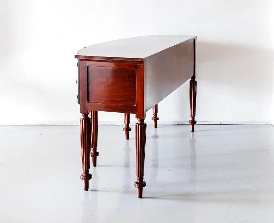 Antique Sideboards - British Colonial Mahogany Bow Front Sideboard - The Past Perfect Collection - Singapore