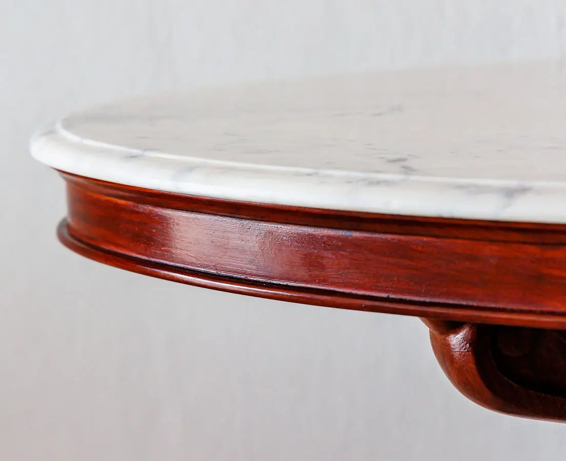 Antique Tables - British Colonial Mahogany Oval Centre Table - The Past Perfect Collection - Singapore