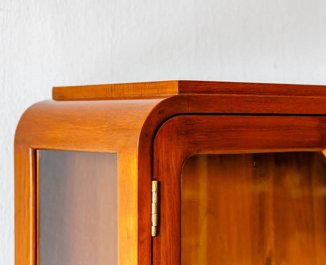 Art Deco Furniture - Art Deco Teakwood Display Cabinet - The Past Perfect Collection Singapore