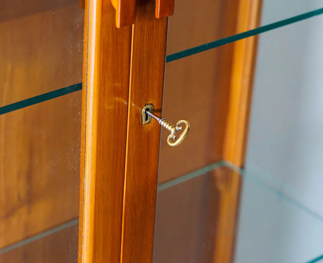 Art Deco Furniture - Art Deco Teakwood Display Cabinet - The Past Perfect Collection Singapore