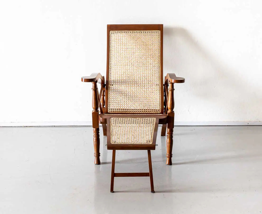 Antique Chairs - British Colonial Teakwood Easy Chair - The Past Perfect Collection - Singapore