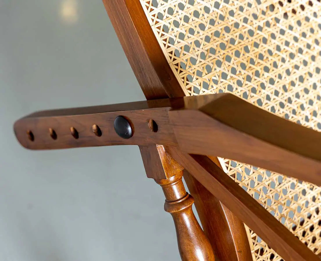 Antique Chairs - British Colonial Teakwood Easy Chair - The Past Perfect Collection - Singapore